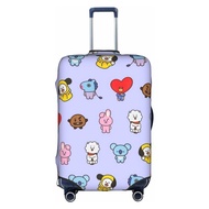 BT21 Washable Travel Luggage Cover Funny Cartoon Suitcase Protector Fits 18-32 Inch Luggage