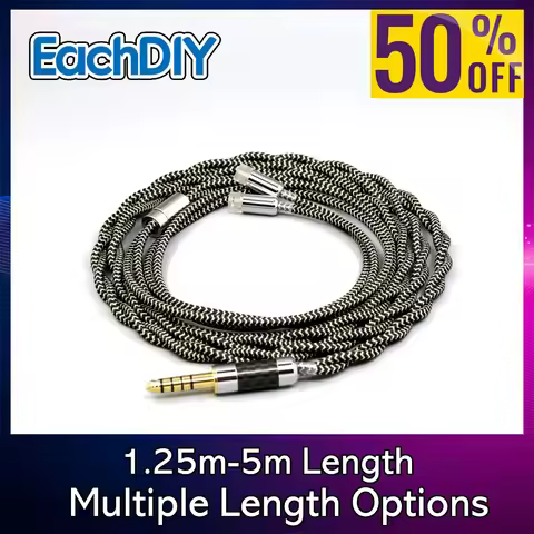 2 Core 2.8mm Litz OFC Earphone Shield Braided Sleeve Cable For Sennheiser IE8 IE8i IE80 IE80s Metal 