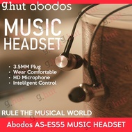 ABODOS AS-ES55 Music Headset Wire Control Microphone In-ear Headphones Headset Earbuds Stereo Headse