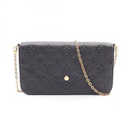 [二手] 路易威登LOUIS VUITTON肩背包 Pochette Felicie Monogram Empreinte Noir M64064 黑色皮革 Pochette Felicie