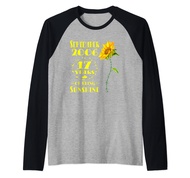 17th Birthday 17 Year Old Sunflower Lovers September 2006 Raglan Baseball Tee