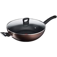 Tefal Day by Day Wok Pan 32cm w/lid G14398 Brown
