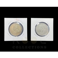 Silver Coins // Straits Settlements 1920 50 Cents + 1921 50 Cents King George V (sold in pair) //[ba