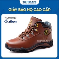 Korean safety shoes ziben 188, high quality leather, anti-nail, anti-impact Fashionable high boots, 