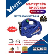 Máy xịt rửa xe 1800W motor Đồngcs thựcáp lực 100 bar8L/phút hiệu HTC1804
