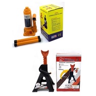BOTTLE JACK (2-15 TON) Lightweight Orange Hydraulic & JACK STAND 2PCS/BOX Portable Car Repair Tool K