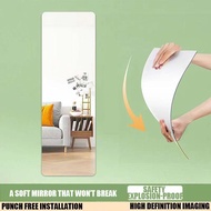 Versatile Acrylic Mirror Sticker: HD Mirror Wallpaper for Makeup and Full-Body Reflections - Shatter-Proof - Safe Design