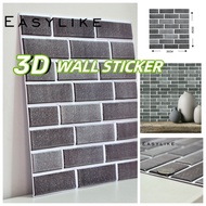 3D WALL PAPER DINDING STICKER WALLPAPER WATERPROOF self adhesive 3D WALL STICKER FOAM WALLPAPER 062