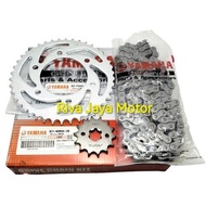 Gear Package Gir Set + Chain Vixion Old New Nvl Nva Rear Front 428 42t 43t 14t Original Yamaha Genui