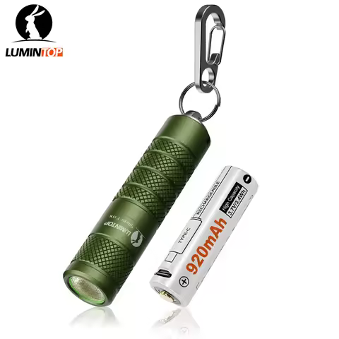 keychain flashlight Lumintop Silver fox 14500 Flashlight AA flashlight 760 lumens turbo mode with ma