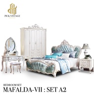 MAFALDA-I (A3) BEDROOM SET ชุดห้องนอนเจ้าหญิง วินเทจ สีซอฟท์ไวท์ รุ่น มาเฟลดา 1 (A3)