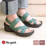 日本直送🇯🇵日本製Regetta 交叉綁帶坡跟涼鞋