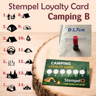 TENDA Loyalty card camping B camp ground tent rental flash stamp automatic stamp printing