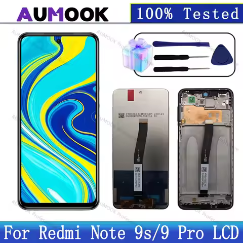6.67" Tested For Xiaomi Redmi Note 9s LCD M2003J6A1G Display Touch Screen Digitizer For Redmi Note 9