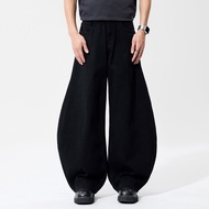 2025ฤดูใบไม้ร่วงผู้ชายRetroสีเทาสีดําหลวมกางเกงยีนส์ขากว้างAmerican Street Baggy GothกางเกงMan Desig