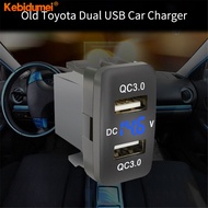Kebidumei 36W QC3.0 Dual USB Port Quick Charger Adapter 12V 24V Waterproof Car Chargers for Mobile Phone