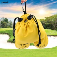 yuksok Storage Pouch Portable Driving Range Swimming Funny Golf Ball Bag Drawstring