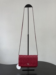 90%New二手Chanel quilted WOC crossbody bag 中古vintage香奈兒鏈條銀包