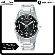 Alba Fashion Quartz AG8M67X1 AG8M67X AG8M67 Mineral Crystal Black Patterned Stainless Steel Wrap Bra