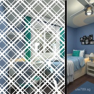 Glass Film Heat Insulation Building PET Sliding Door Classical Pattern Sticker Grid Translucent Film