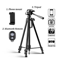 Adjustable Camera Tripod 170CM 23cm Panorama Bracket Phone Clamp with Bag ABS for Video Shooting