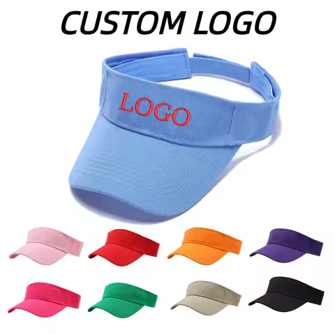 Custom Sun Visor Logo Embroidered Hat Personalized Visor for Golf Tennis Cycling Running Hiking