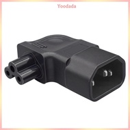 Yoo IEC320 C14 to C5 Adapter C14 3Pin to C5 Left Angle Bend Power Converters C14 Male