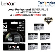 Lexar Professional Silver Plus micro SDXC UHS-I Card 64GB/128GB/256GB/512GB/1TB up to 205MB/s read, 