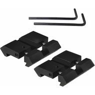 2pcs Aluminum Alloy Lightweight Portable 11mm Dovetail to 20mm Picatinny Low Pro Snap-in Adaptor for