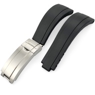 Wscebck Rubber Watchband 20mm 21mm Fit for Rolex Submariner GMT Daytona Oyster Perpetual Yacht Maste