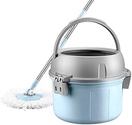 Mops Spin Mop and Bucket Set,Telescopic Handle,Stainless Handle,with 4 Mopds,Self-Cleaning and Squeeze Anniversary