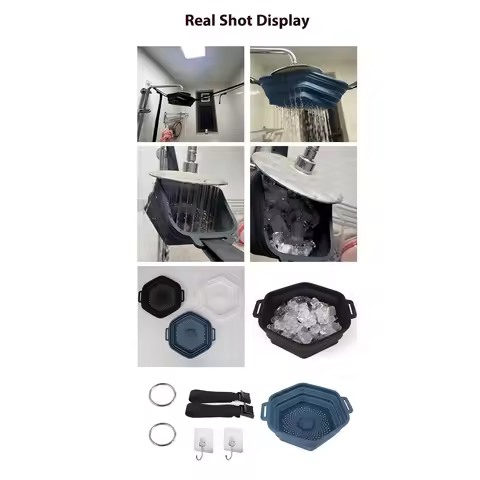 Shower Ice Bath Tub Foldable Quick Cooling Cold Shower Chiller Min Portable Ice Bath for Outdoor Use