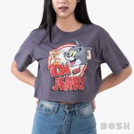 DOSH WOMENS CROPPED T-SHIRTS TOM AND JERRY เสื้อยืดครอปผู้หญิง DTJWT1000-VI (XS/S-M/L)