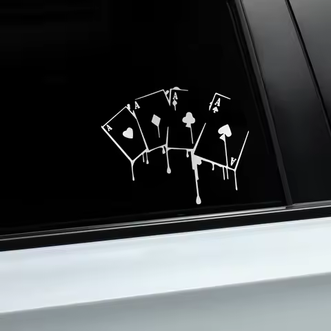 15.6X12.7CM Interesting Casino Poker Games Car Sticker Waterproof Reflective Vinyl Decal Styling Dec