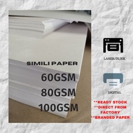 60GSM/ 80GSM/100GSM/140GSM SIMILI WOODFREE Paper /DIGITAL LASER INKJET PRINT / CRAFT/ WRITABLE & PRI