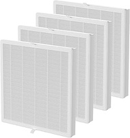 4 Packs E-300L True HEPA Replacement Filter Compatible with MOOKA and MOOKA Family E-300L Air Cleaner Purifier for Large Room, H13 True HEPA and Activated Carbon Filter