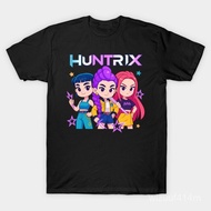 Baju-T Gadis Huntrix Vintage, Pemburu Syaitan Kpop, Huntrix, Peminat Huntrix, Rumi Zoey Mira, Kpop