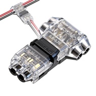 Thybeauty 10/20Pcs Low Voltage Wire Connector 3 Way 2 Pin T Tap Wire Connectors Solderless No Stripp