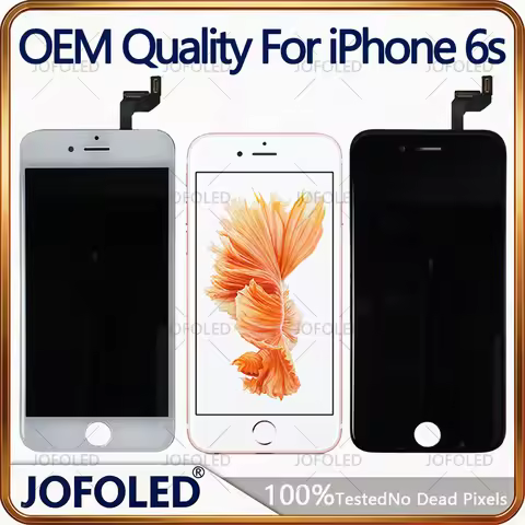 For iPhone 6s OEM LCD Display with Replaced Outer Glass 3D Touch Digitizer Assembly Replacement for 