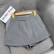 A wa.ng fabric skirt pants made by QC, Shorts for women with high waist QS0402-C3TH - NhiNhi Shop