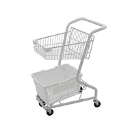 รถเข็นช้อปปิ้งตะกร้า 2 ชั้น รถเข็นขนาดเล็กพร้อมส่งราคาถูกสุดๆ Maxvalue Japan