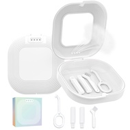 HEMILAB® Retainer Case with Mirror, Slim Aligner Case with Vent Holes, Compatible with Invisalign, M