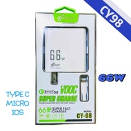 LMJ Camudy 66W Super Fast Charging Smart Charger Adapter USB Port Slot For Micro/iPh/Type-C