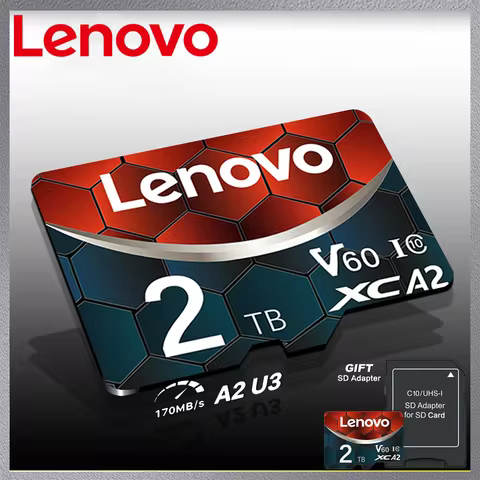 Lenovo High Speed Memory Card 1TB 2TB 512GB Class 10 Micro TF SD Card 1TB 256GB SD Memory Card For N