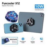 Funcooler X12 Radiator Pendingin HP Magnet Fan Cooler Cooling Fan Kipas Pendingin Handphone Pad Fan