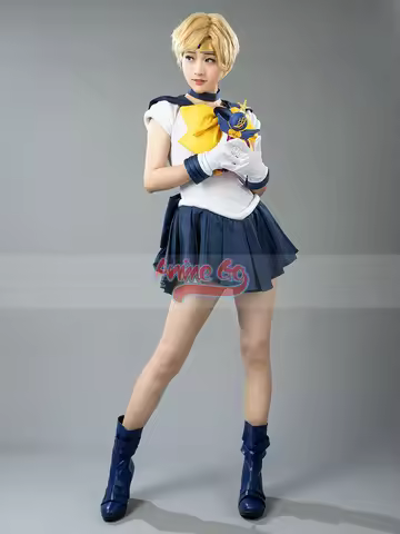 Anime Sailor Uranus Tenoh Haruka Cosplay Costume Girls Women Dress for Halloween