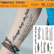 QC-809 TATO TEMPORER Tahan air Tahan Lama Sementara / Temporary Tatoo sticker tulisan Word love / ta