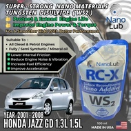 NanoLub RCX WS2 Engine Oil Additive - Honda Jazz GD 1.3L iDSI 1.5L Vtec ( Year 2001 - 2008 ) 100ml M