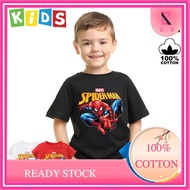 BAJU BORONG VIRAL 100% PREMIUM COTTON SPIDERMAN MARVEL Cotton Tshirt T Shirt Tops Baju Kids Kid Children Kanak Unisex Boy Girl Lelaki