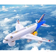 45cm Airbus A380 Aircraft Lights Sounds Moving 360° Electric Aeroplane Toys Kapal